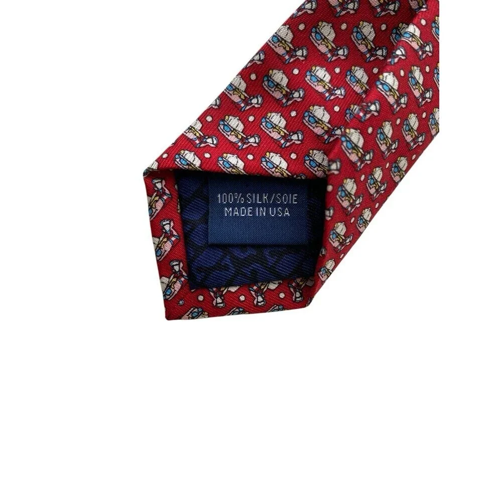 Vineyard Vines Tie Boy's Necktie Silk Red Whales 51 x 2-3/4 USA